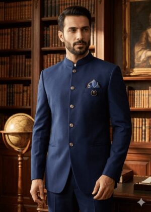 Navy Blue Princecoat For Wedding