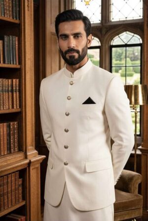 Off White Princecoat For Wedding