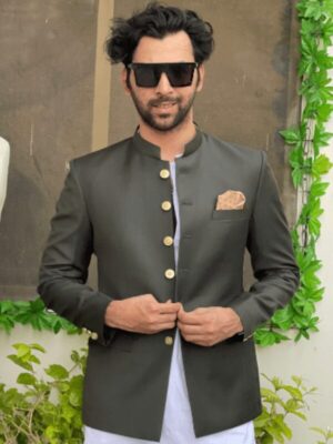 Olive Green Princecoat For Wedding