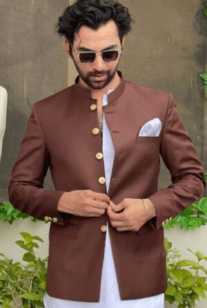 Chocolate Brown Princecoat For Wedding