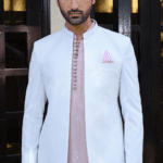 Off-White Front Open Prince Coat for Weddings