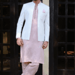 Off-White Front Open Prince Coat for Weddings