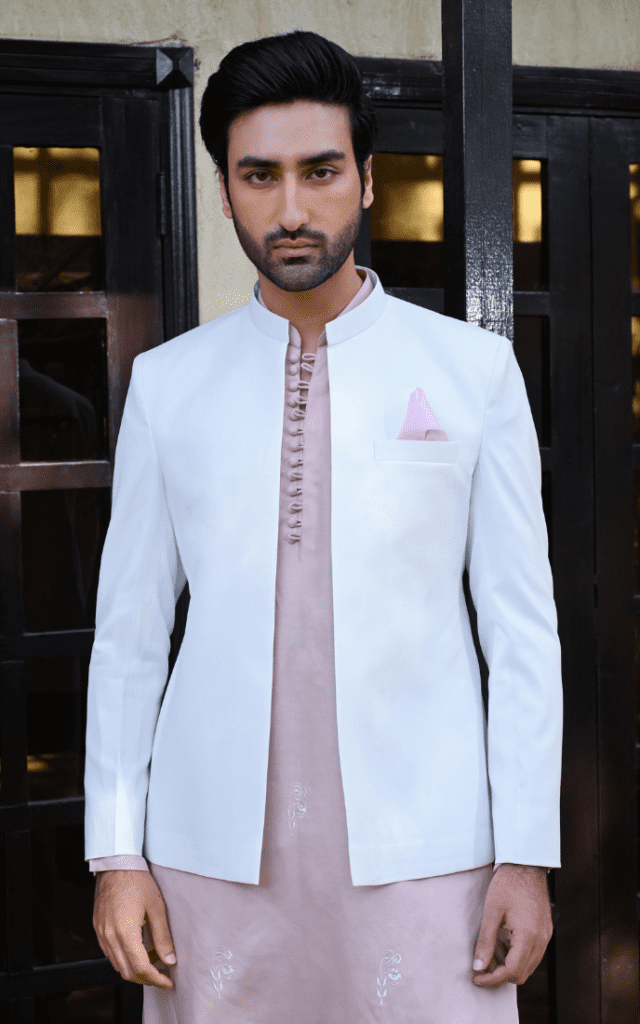 Off White Front Open Prince Coat for Weddings