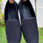 Black Embroidered Shoes For Wedding