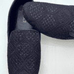 Black Embroidered Shoes For Wedding