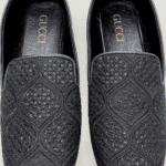 Black Embroidered Shoes For Wedding