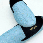 Sky Blue Embroidered Shoes