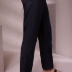 Black Straight Pant Trousers