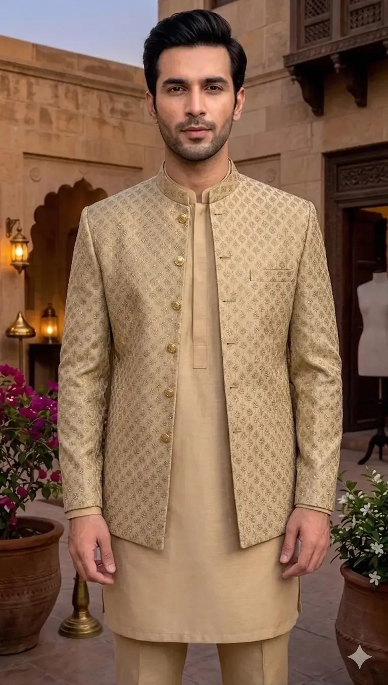 Golden Embroidered Prince coat